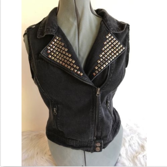 womens denim motorcycle vest